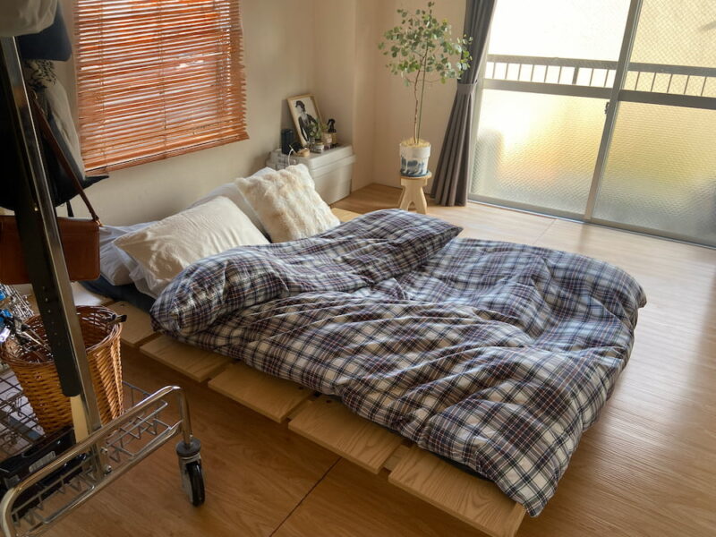 すのこベッドの部屋